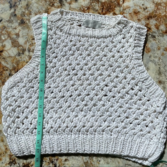 A.L.C., Woven, White Tank Top, SZ M - Picture 7 of 8